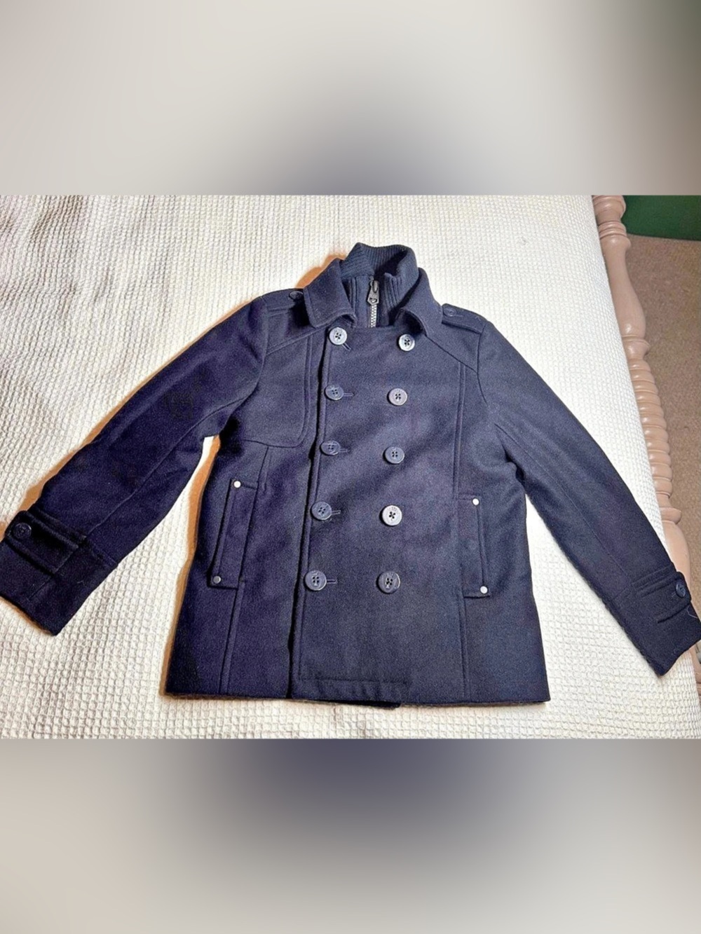 Iana Kids boys Small Navy Pea Coat Like New